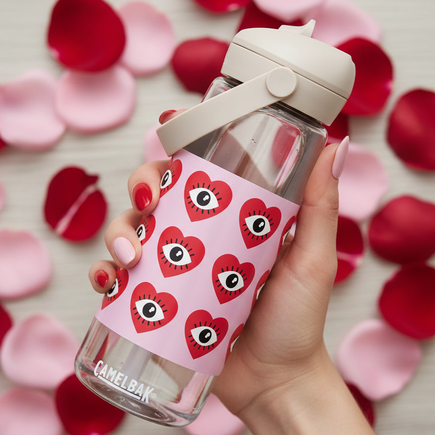 Flip Straw Water Bottle | Eco Valentine’s Gift for Her