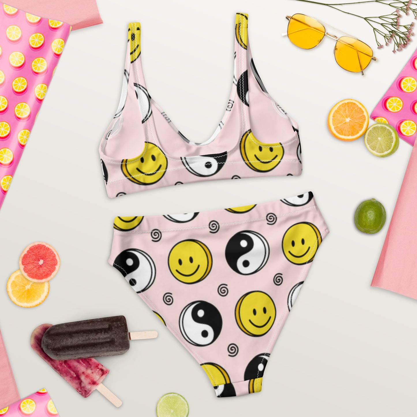 Yin Yang Recycled high-waisted bikini